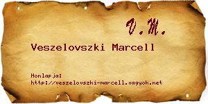 Veszelovszki Marcell névjegykártya