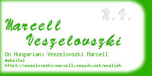 marcell veszelovszki business card